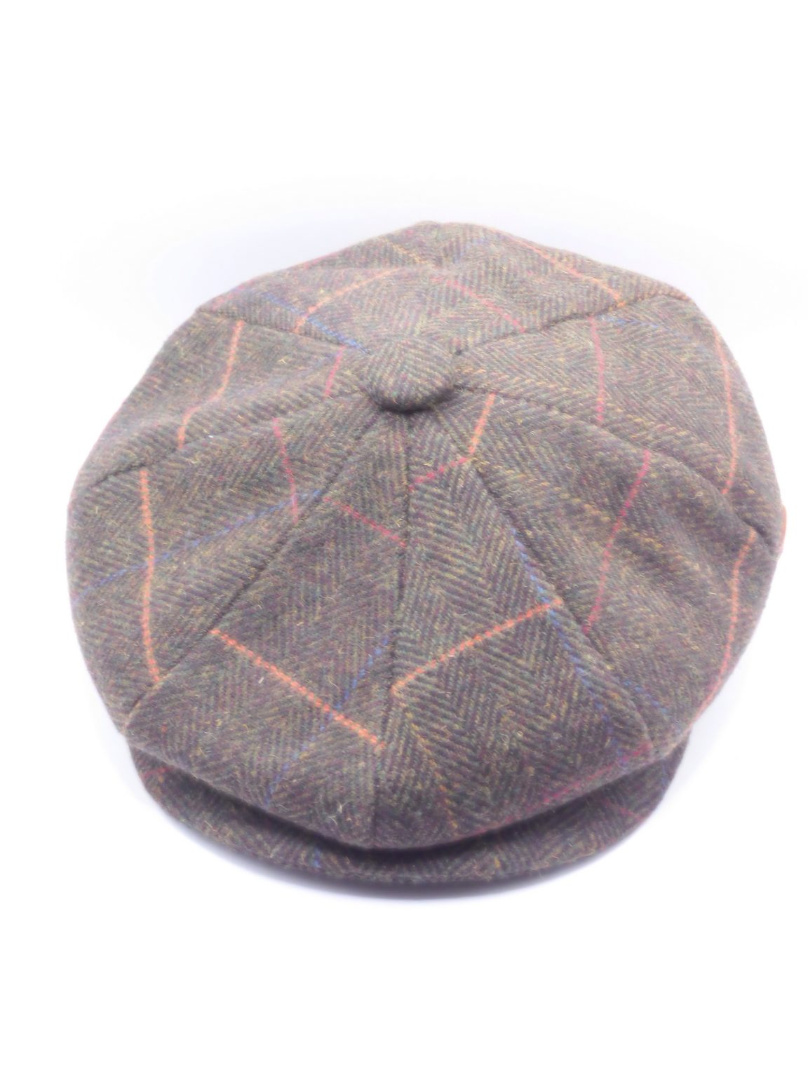 Brown Check design Herringbone Baker Boy Hat - Hatman