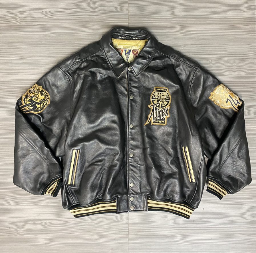 Avirex 'Twin Dragon' Real Leather Jacket - Hatman